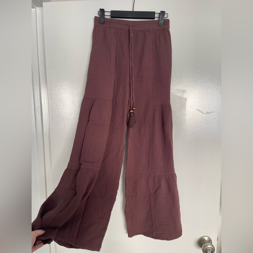 Wide Leg Cotton Pants